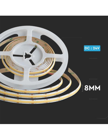Taśma Led V-Tac Bezpunktowa Cob Cct 3W1 560Led 24V 18W/M Cri90 Vt-Cob 2700K-6500K
