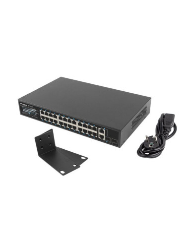 Lanberg Switch Rack 19" Rsfe-24P-2C-360 24X 100Mb Poe+/2X Combo Gigabit 360W