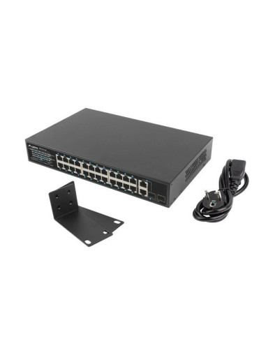 Lanberg Switch Rack 19" Rsfe-24P-2C-360 24X 100Mb Poe+/2X Combo Gigabit 360W