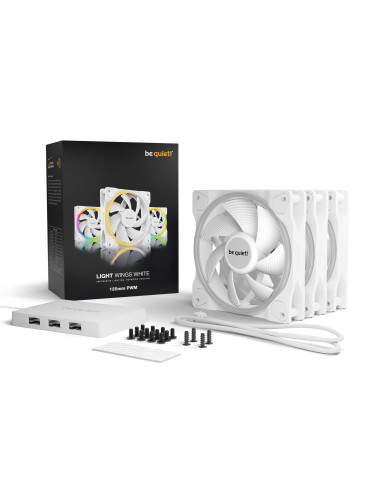 Wentylator Be Quiet! Light Wings White 120Mm Pwm Triple-Pack