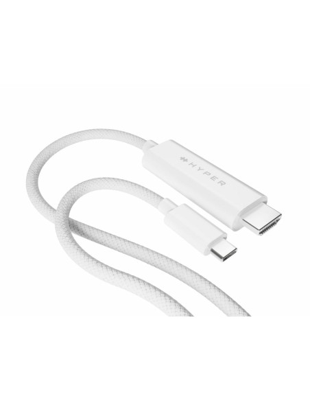 Hyper Hd6007Whgl Kabel Hdmi 2,5 M Usb-C Hdmi Typu A (Standard) Biały