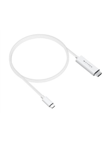 Hyper Hd6007Whgl Kabel Hdmi 2,5 M Usb-C Hdmi Typu A (Standard) Biały
