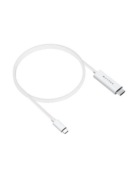 Hyper Hd6007Whgl Kabel Hdmi 2,5 M Usb-C Hdmi Typu A (Standard) Biały