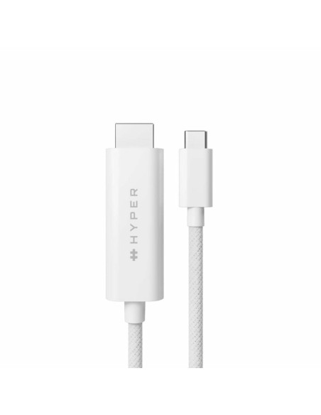 Hyper Hd6007Whgl Kabel Hdmi 2,5 M Usb-C Hdmi Typu A (Standard) Biały