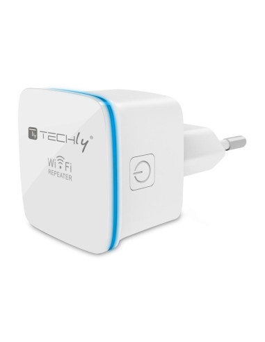 Techly I-Wl-Repeater7 Przedłużacz Sieciowy Wzmacniacz Sieciowy Biały 10, 100 Mbit/S