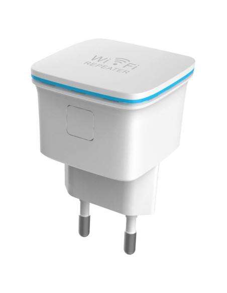 Techly I-Wl-Repeater7 Przedłużacz Sieciowy Wzmacniacz Sieciowy Biały 10, 100 Mbit/S