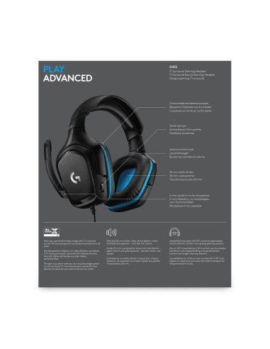 Słuchawki Z Mikrofonem Logitech 981-000770 (Kolor Czarny)