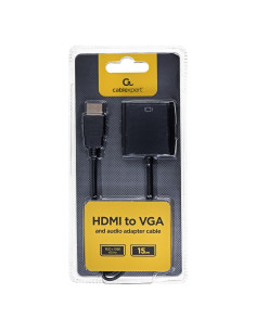 Adapter Gembird A-Hdmi-Vga-03 (Hdmi M - D-Sub (Vga) F  0,15M  Kolor Czarny)