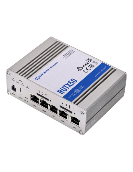 Teltonika Rutx50 | Profesjonalny Przemysłowy Router | 5G, Wi-Fi 5, Dual Sim, 5X Rj45 1000Mb/S