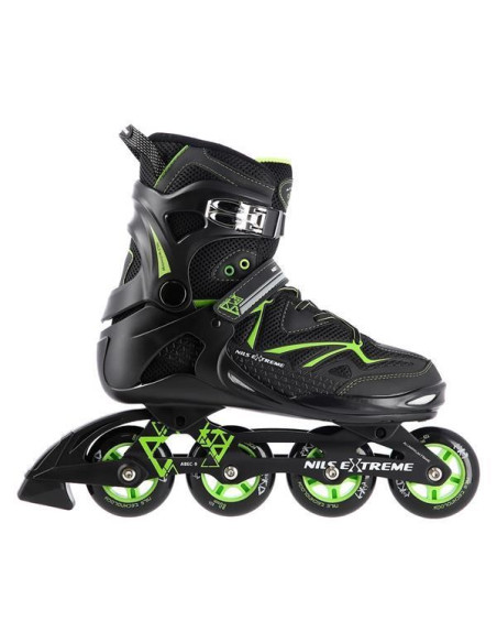 Łyżworolki Nils Extreme Na9022 Czarno-Zielone Rozm. 41
