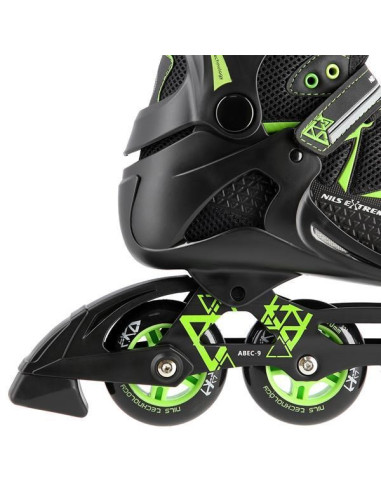 Łyżworolki Nils Extreme Na9022 Czarno-Zielone Rozm. 41