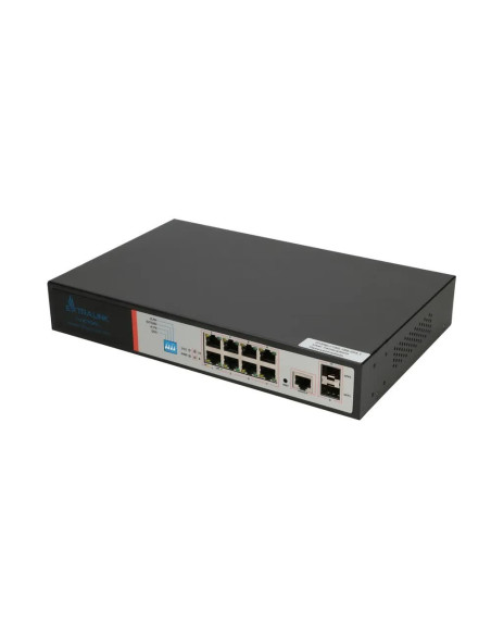 Extralink Victor | Switch Poe | 8X Gigabit Poe/Poe+, 2X Sfp, 1X Port Konsolowy, 150W, Zarządzalny
