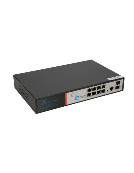 Extralink Victor | Switch Poe | 8X Gigabit Poe/Poe+, 2X Sfp, 1X Port Konsolowy, 150W, Zarządzalny