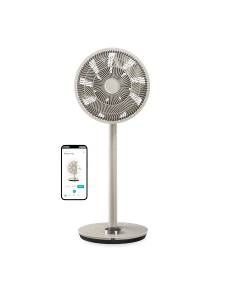 Wentylator Duux | Inteligentny Whisper Flex | Wentylator Stojący | Greige | Średnica 34 Cm | Liczba Prędkości 26 | Oscylacja | T