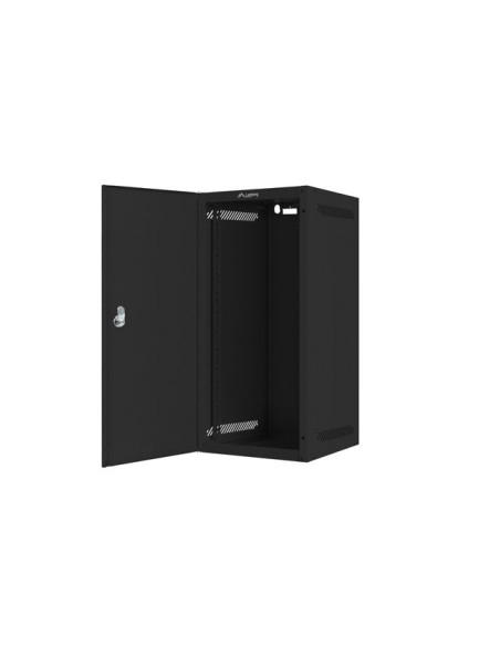 Lanberg Szafa Wisząca Rack 10" 12U 280X310 Czarna, Drzwi Metalowe (Flat Pack) Wf10-2312-00B