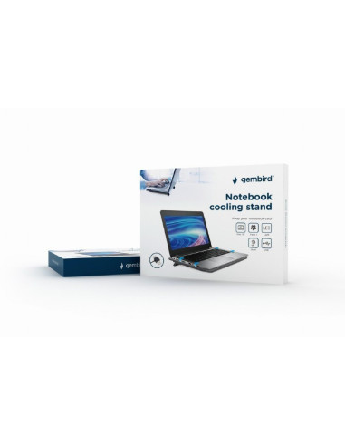 Gembird Podstawka Chłodząca Pod Notebooka 15" 1X Wentylator 12Cm, Podświetlenie Led, Nbs-1F15-04