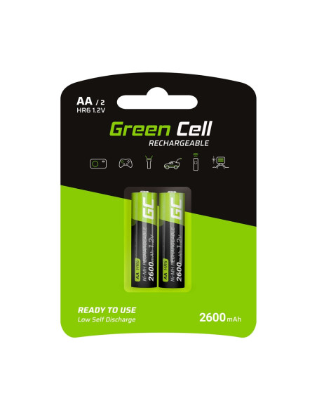 Green Cell Akumulatorki Paluszki 2X Aa R6 2600Mah