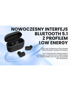 Savio Bezprzewodowe Słuchawki Bluetooth 5.1 Ipx5 Tws-09 2
