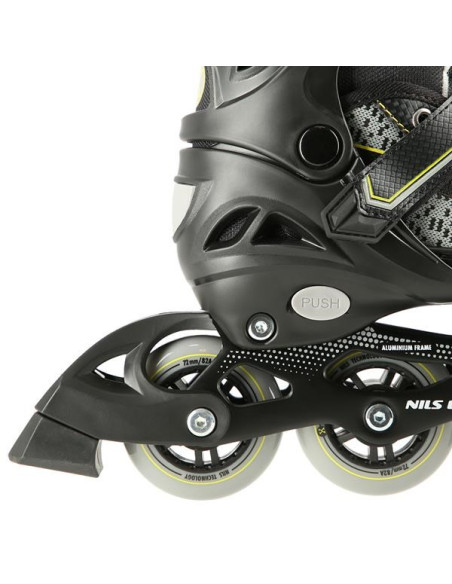 Łyżworolki Nils Extreme Na14198 Czarno-Żółte Rozm. L (39-42)
