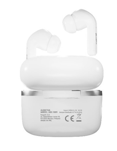 Audictus Dopamine Zestaw Słuchawkowy True Wireless Stereo (Tws) Douszny Połączenia/Muzyka Bluetooth Biały