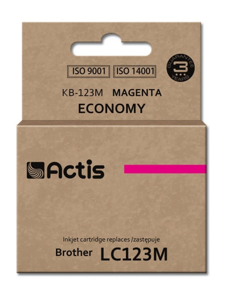 Actis Kb-123M Tusz (Zamiennik Brother Lc123M/Lc121M  Standard  10 Ml  Czerwony)