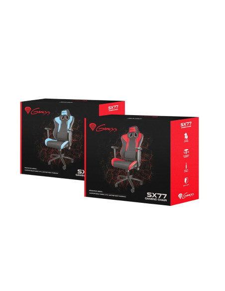Genesis Sx77 Fotel Dla Gracza Obite Siedzisko Czarny, Czerwony