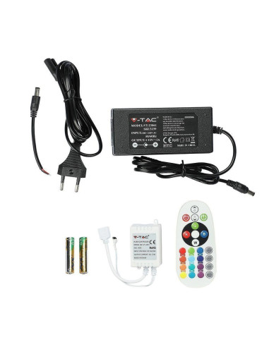 Taśma Led V-Tac Vt-5050 60 Ip20-Rgb Smd5050 12V 230V Ip20 10W/M 1000Lm (Sku 2558)