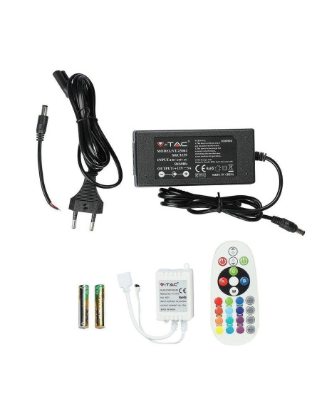 Taśma Led V-Tac Vt-5050 60 Ip20-Rgb Smd5050 12V 230V Ip20 10W/M 1000Lm (Sku 2558)