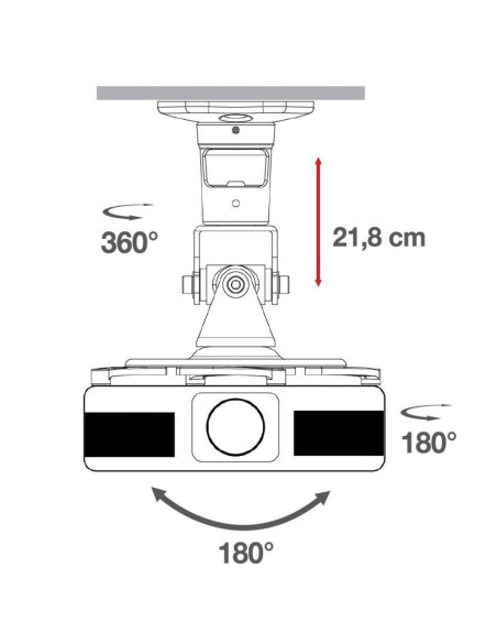 Techly Uchwyt Do Projektora Sufitowy 22Cm 10Kg Bia