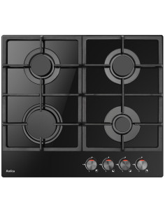Płyta Gazowa Amica Pgca 6100 Apb (Czarne Szkło, Ruszty Żeliwne)