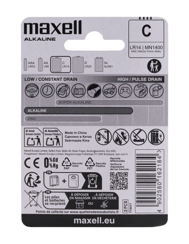 Maxell Bateria Alkaliczna Lr14, 2 Szt.