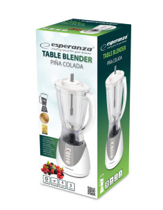Blender Kielichowy Esperanza Pina Colada Ekm023E (350W  Kolor Biały) 2