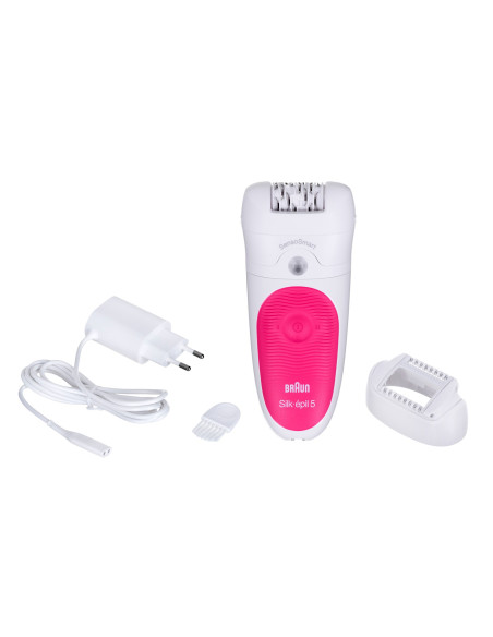 Depilator Z Pęsetami Do Ciała Braun Silk-Épil Sensosmart 5-500 (Kolor Biały)
