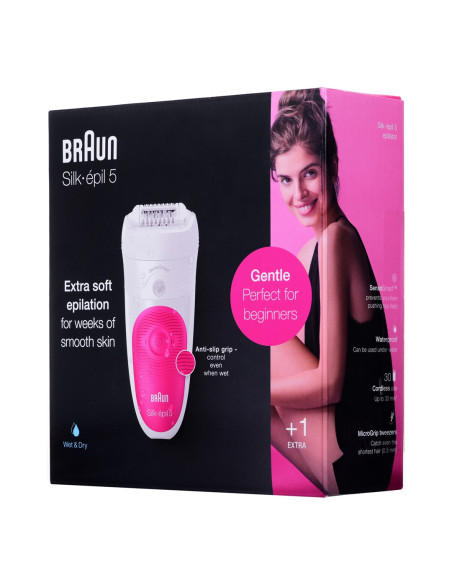 Depilator Z Pęsetami Do Ciała Braun Silk-Épil Sensosmart 5-500 (Kolor Biały)
