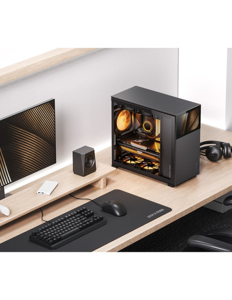 Obudowa Jonsbo D41 Screen Atx, Szkło Hartowane - Czarna