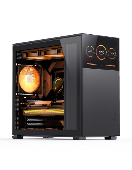 Obudowa Jonsbo D41 Screen Atx, Szkło Hartowane - Czarna