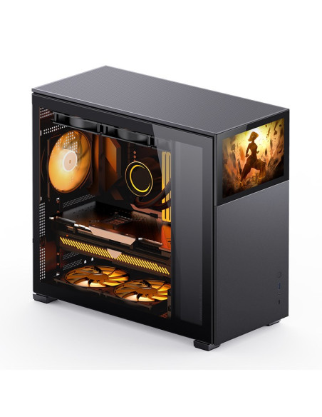 Obudowa Jonsbo D41 Screen Atx, Szkło Hartowane - Czarna
