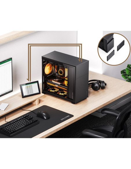 Obudowa Jonsbo D41 Screen Atx, Szkło Hartowane - Czarna