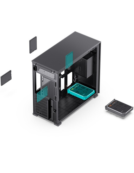 Obudowa Jonsbo D41 Screen Atx, Szkło Hartowane - Czarna