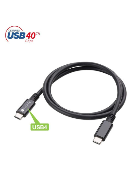 Techly Icoc Musb40-Cmcm08 Kabel Usb Usb4 Gen 3X2 0,8 M Usb C Czarny