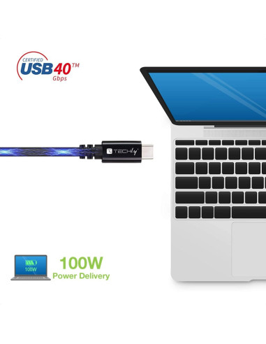Techly Icoc Musb40-Cmcm08 Kabel Usb Usb4 Gen 3X2 0,8 M Usb C Czarny