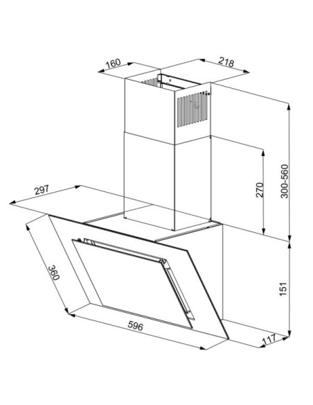 Okap Maan Vertical Eco Duo Glass