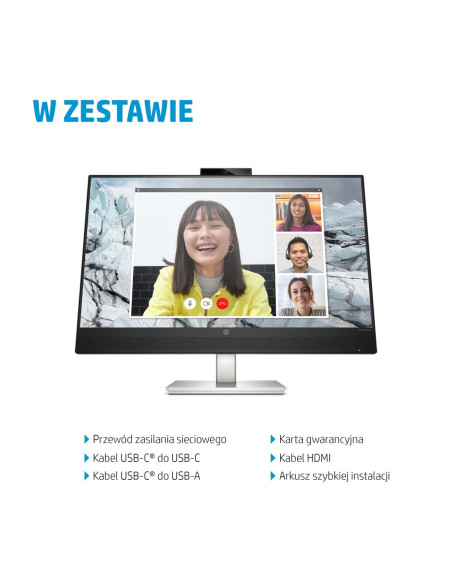 Hp E-Series E27M G4 68,6 Cm (27") 2560 X 1440 Px Monitor Quad Hd Czarny