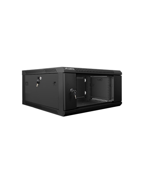 Szafa Jednosekcyjna Lanberg Wf01-6604-10B (4U  280Mm / 600Mm / 600 Mm  Wisząca  Szklane  19''  Kolor Czarny)
