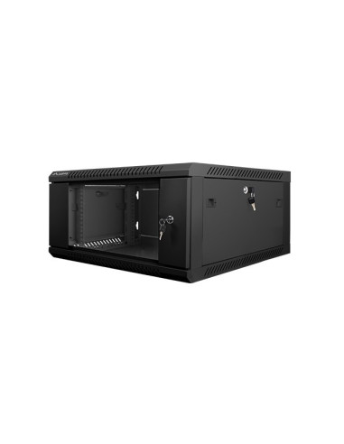 Szafa Jednosekcyjna Lanberg Wf01-6604-10B (4U  280Mm / 600Mm / 600 Mm  Wisząca  Szklane  19''  Kolor Czarny)