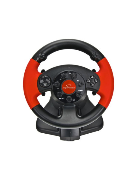 Kierownica Z Wibracjami Esperanza High Octane Eg103 (Pc, Ps2, Ps3  Kolor Czarny)