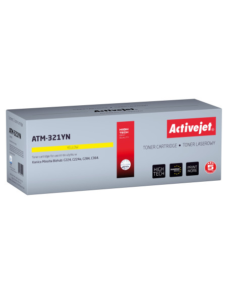 Activejet Atm-321Yn Toner (Zamiennik Konica Minolta Tn321Y  Supreme  25000 Stron  Żółty)