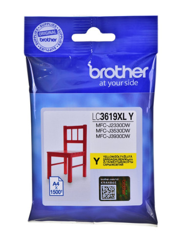 Tusz Brother Żółty Lc3619Xly Lc-3619Xly, 1500 Str.
