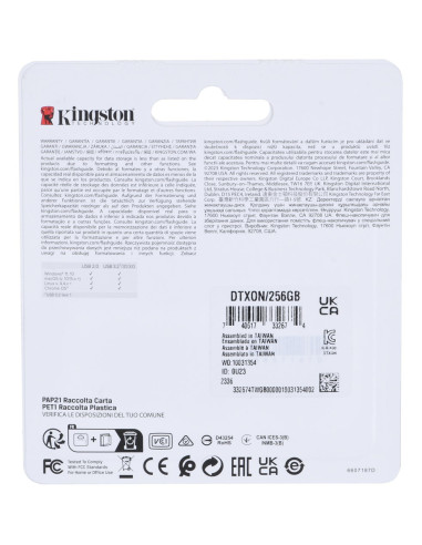 Kingston Flash 256Gb Usb3.2 Datatraveler Exodia Onyx