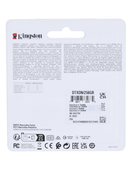 Kingston Flash 256Gb Usb3.2 Datatraveler Exodia Onyx